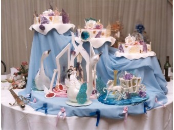 Tarta de boda de caramelo