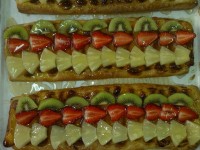Bandas de piña, fresa y kiwi