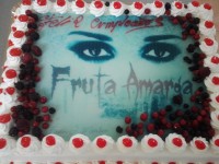 Tarta portada "Fruta Amarga" de Fran J. Marber