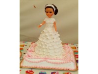 Tarta muñeca 1ª Comunión 